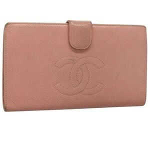 Authentic VINTAGE CHANEL Blush Caviar Leather Wallet